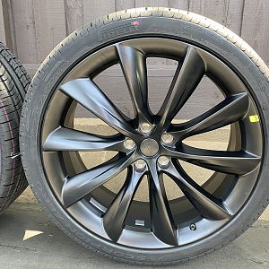 Model X 22" Black Turbine Wheel and Pirelli Scorpion Tire Package