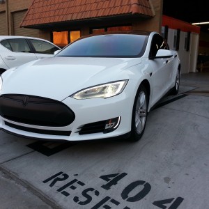White Tesla Model S   Unique Auto Films