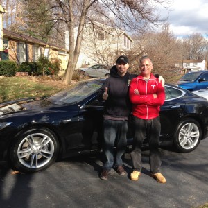 Alan and me in front of myt model s