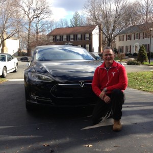 Me in front of my Tesla Model S