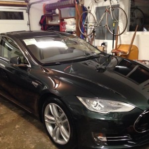 Model S arrives in our garage