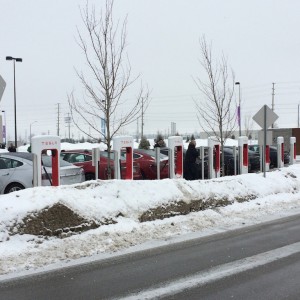 2015 02 07 at 12 25 21 Barrie Supercharger filled with Teslas