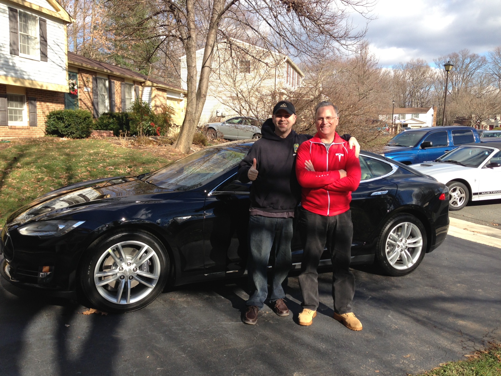 Alan and me in front of myt model s