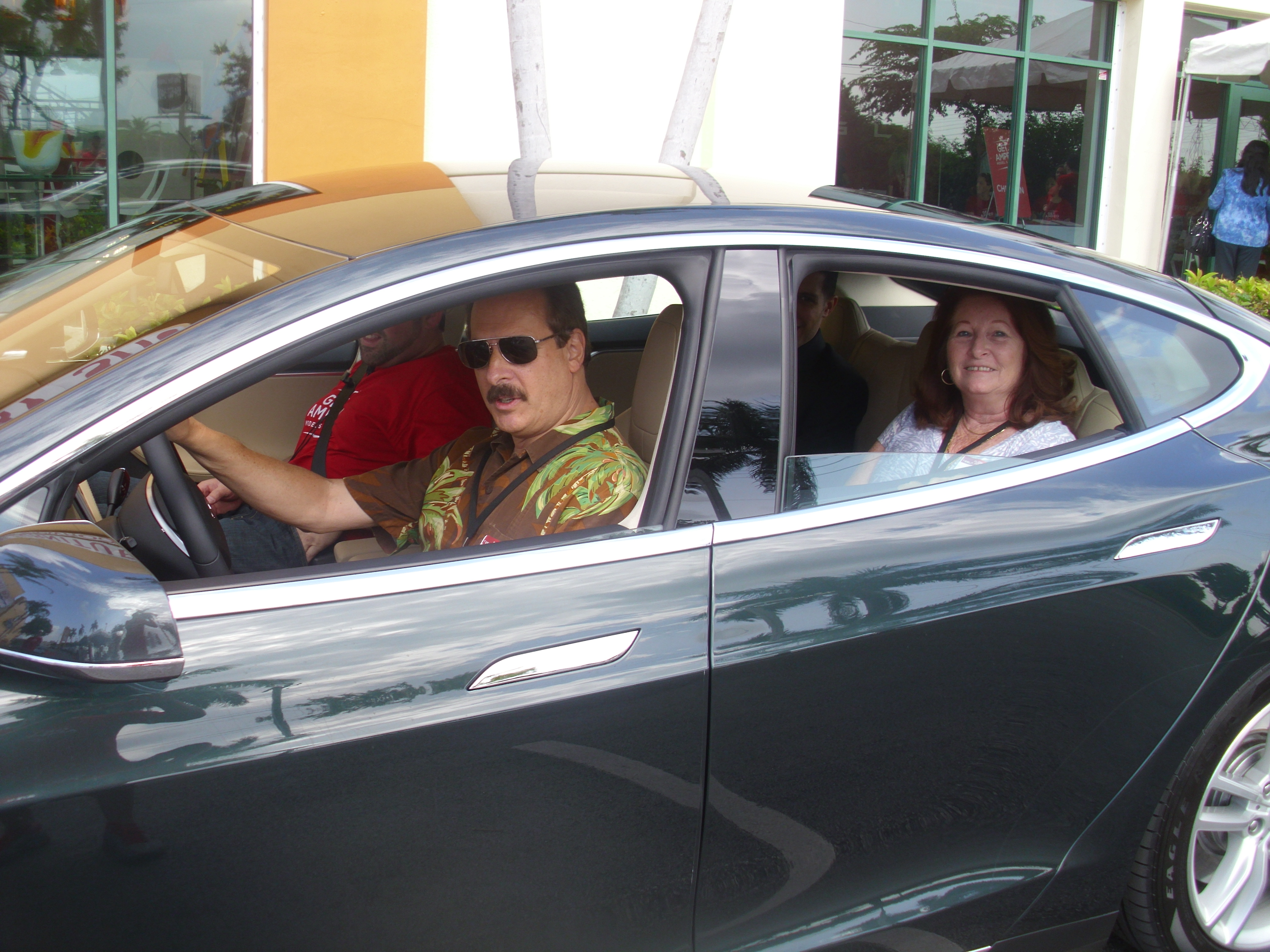 Larry & Mary Ellen Chanin at the GET AMPED test drive event in Dania Beach