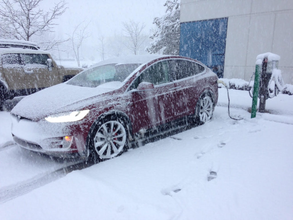 Testing The Limits Of Winter Driving In A Model X Tesla